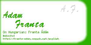 adam franta business card